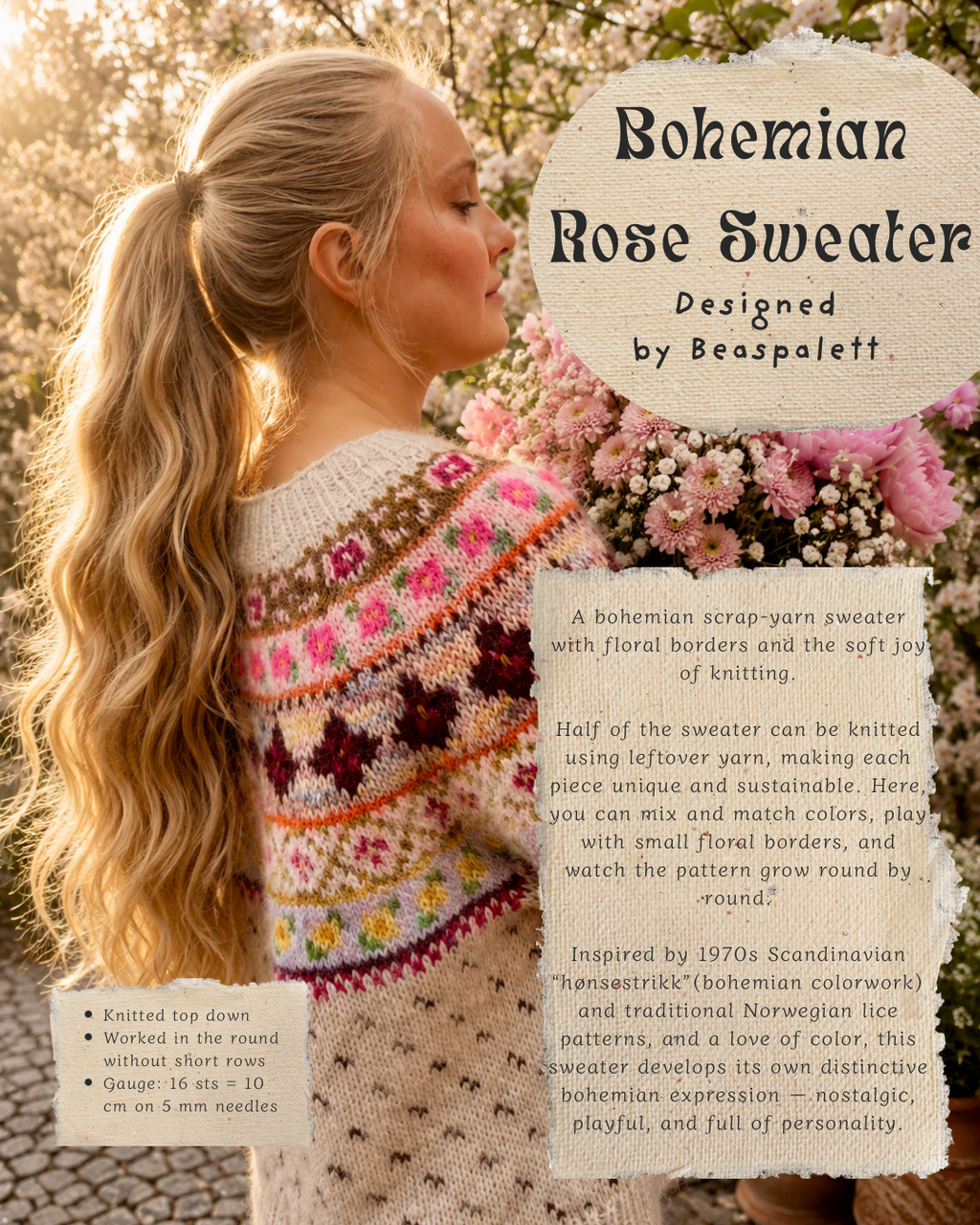 Bohemian Rose Sweater