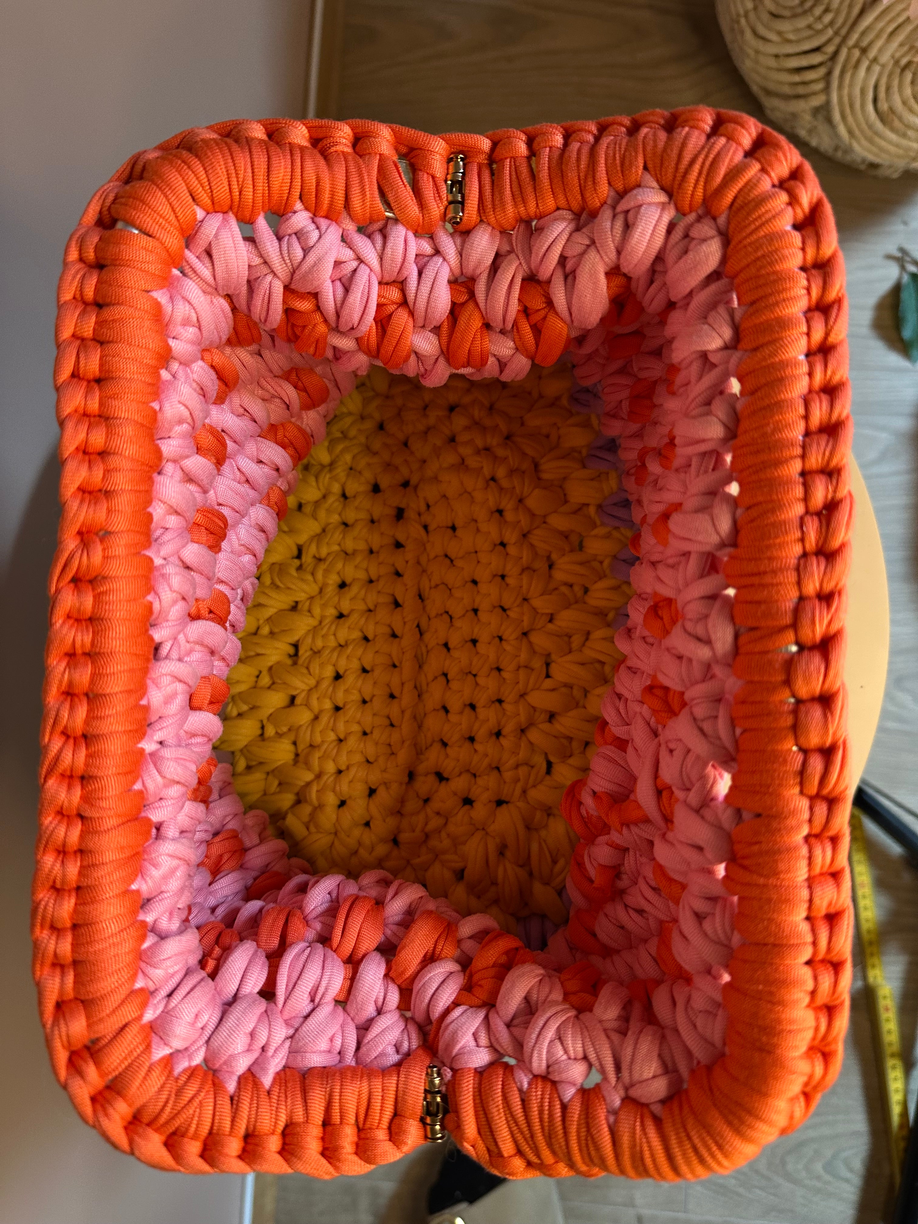 Handcrafted crochet clutch