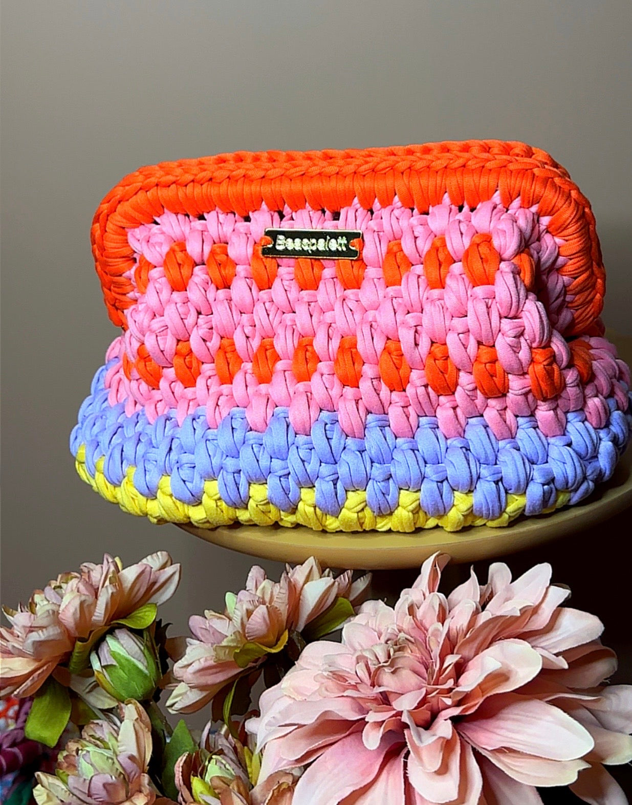 Handcrafted crochet clutch